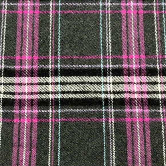 Coach Scarf Wool Cashmere Multi Color Plaid Tartan Fringed OS Classic Preppy - Picture 11 of 11